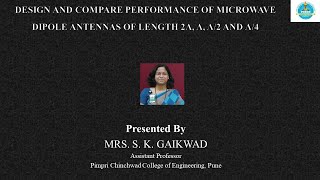 Design and compare performance of microwave dipole antennas [upl. by Prevot]