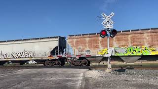 NS 9837 Manifest West amp NS 4747 w CN East  BentonCarroll Rd Railroad Crossing 3 Oak Harbor OH [upl. by Mauri]