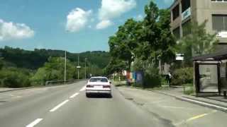 From Dietikon to Würenlos Switzerland Driving Video 062013 FullHD [upl. by Neemsaj]