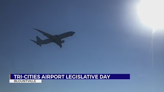 TriCities Airport hosts politicians for Aerospace Park property tour on Legislative Day [upl. by Kokaras4]