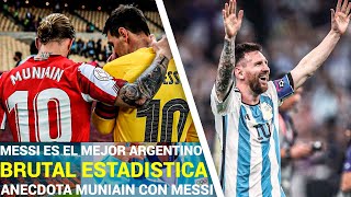 BRUTAL ESTADISTICA de Messi DEMUESTRA que es MEJOR de Argentina en la ERA SCALONI  Anecdota Muniain [upl. by Gagliano]