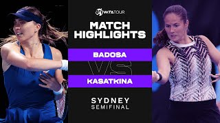 Paula Badosa vs Daria Kasatkina  2022 Sydney Semifinal  WTA Match Highlights [upl. by O'Reilly]