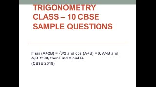 If sin A2B  root 32 and cos AB  0 then Find A and B [upl. by Tomchay]