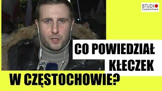 Miłosz Kłeczek TVP na manifestacji w obronie mediów publicznych w Częstochowie [upl. by Esta859]