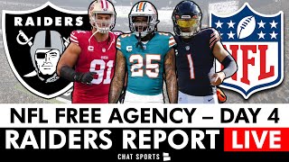 Raiders Free Agency LIVE 2024 NFL Free Agency Tracker  Las Vegas Raiders Rumors amp NFL News  Day 4 [upl. by Einnhoj]