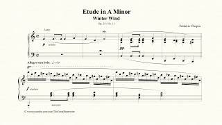 Chopin Etude Op 25 No 11 Winter Wind Sheet Music [upl. by Guidotti248]