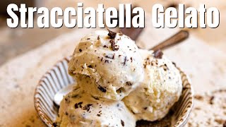 Easy Stracciatella Gelato No Churn [upl. by Norvall]