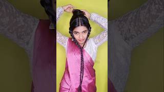 😍WoW Beautiful Hairstyle for Saree 😍 trendingnow hairstyle [upl. by Yvonne]