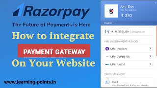 Razorpay Payment Gateway  Razorpay Payment Gateway Integration in PHPHTML with DB Integration [upl. by Torrey]