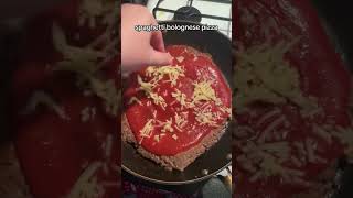 Making a Spaghetti Bolognese Pizza food shorts [upl. by Musa]