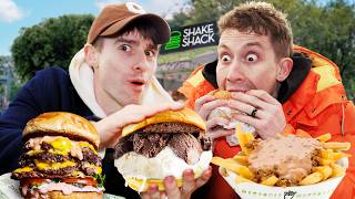 Two Brits try Shake Shack Secret Menu [upl. by Ahsenyl]