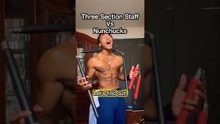 Nunchucks vs Three Section Staff nunchaku shorts [upl. by Uolymme]