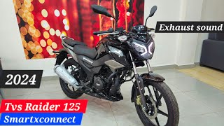 2024 Tvs Raider 125 smartxconnect 🤩super exhaust sound 🔊 [upl. by Aicileb]