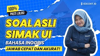 SOAL SIMAK UI  Soal Asli Bahasa Inggris  Latihan Soal SIMAK UI 2024  Part16 [upl. by Odrick]