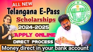 TS epass scholarship 2024 Apply online How to apply TS epass scholarship online 202425 from home [upl. by Hedvige]