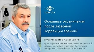 Основные ограничения после лазерной коррекции зрения [upl. by Atined500]