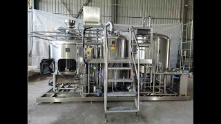 10BBL SkidMounted Direct Fire Heated Craft Beer Brewhouse System With Valve Tree Plumbings [upl. by Youngran92]