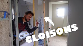 ON CONSTRUIT TOUTES LES CLOISONS DE LA MAISON 🏡  EP192 [upl. by Velda]