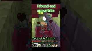 How To Found End Armor Trim  I Found Rarest Armor Trim  Minecraft [upl. by Lough]