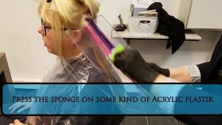 USING A SPONGE TO COLOR YOUR HAIR HAIR HACK [upl. by Paver196]