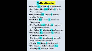 NDeklination im Akkusativ Dativ und Genitiv grammatik deutschc1 deutschb2 c1 germangrammar [upl. by Boorman]