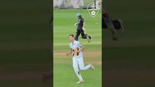 🔙 Harry Moore claims his first Derbyshire wicket on debut aged 16 shorts [upl. by Tore]