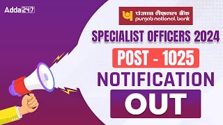 PNB SO Recruitment 2024  Punjab National Bank Specialist Officer Recruitment 2024  PNB SO 2024 [upl. by Herrick]