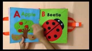 Quiet bookbusy book for kidThe first book ABC 1Ideas for the first book ABCABC busy book [upl. by Eckel199]