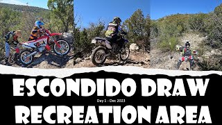 Escondido Draw Recreational Area ride I Day 1 I Dec 2023 [upl. by Hsetirp]