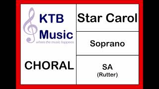 Star Carol Rutter SA Choir Soprano Part Onlyfinal chorus [upl. by Resneps]