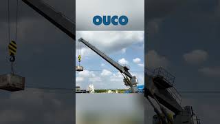 OUCO 15T 20M Hydraulic Explosionproof Marine Crane [upl. by Tressia964]