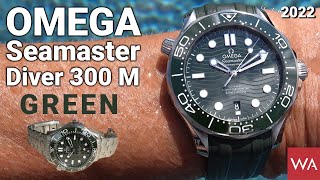 Omega Seamaster Diver 300M Green Dial amp Bezel Bracelet amp Strap Pool amp WristShots [upl. by Vod]