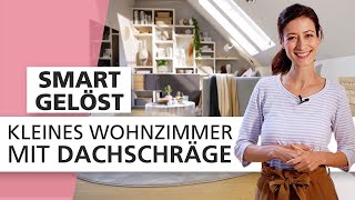 Kleines Wohnzimmer mit Dachschräge  Smart gelöst 💡  INTERIYEAH Einrichten mit SEGMÜLLER [upl. by Namwen]