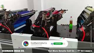 Multi Color NonWoven Bag Printing Machine  EcoMack India [upl. by Attenod]