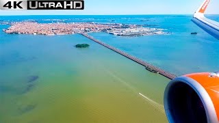 Landing Venice  AWESOME VIEWS  EASYJET A320 [upl. by Yolanthe]