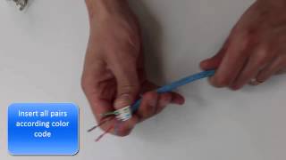 How to terminate a Gigamedia CAT6 Shielded Keystone on CAT6 FUTP Cable [upl. by Skilken]