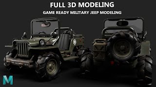 Military Jeep Modeling in Maya 2023 [upl. by Saiff]