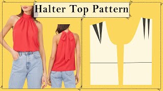 DIY Halter Top Pattern Sewing Pattern [upl. by Areivax671]