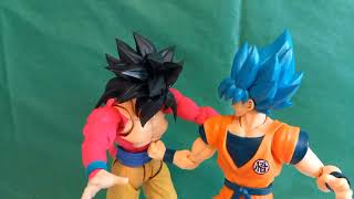 ssj4 VS ssj blue stopmotion practice [upl. by Ennairrek]