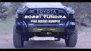 Engineer Install  2022 Tundra Pike Insert Bumper [upl. by Vaish]