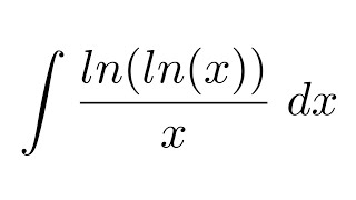 Integral of lnlnxx substitution  by parts [upl. by Pauline234]