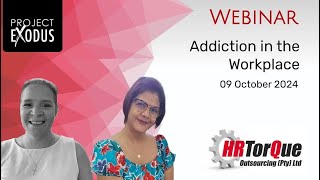 Addiction in the workplace Webinar  09 Oct 24 [upl. by Harpole]