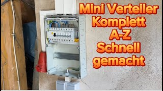 Mini Unterverteilung für Garage komplett Montieren und anschließen AZ [upl. by Hgielra]