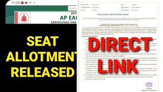 Ap Eamcet 2022 Final Phase Seat Allotment Releasedapeamcet2022 eamcet2022 eamcet [upl. by Santoro]