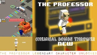 Smashy Road Wanted 2  quotTHE PROFESSORquot LEGENDARY CHARACTER Unlocked THE CHEMICAL BOMBS THROWER [upl. by Airenahs]