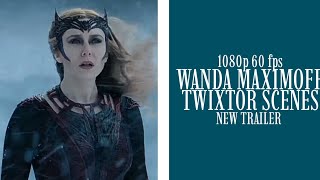 Wanda Maximoff  Twixtor Scenes  New Trailer Multiverse Of Madness Wanda Returns [upl. by Bowler]