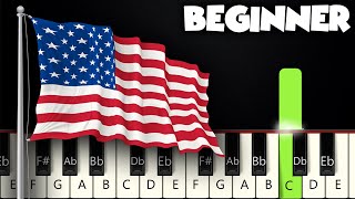 USA National Anthem  BEGINNER PIANO TUTORIAL  SHEET MUSIC by Betacustic [upl. by Assena993]