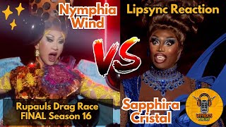 Nymphia Wind vs Sapphira Cristal  RuPaul’s Drag Race S16 FINAL  Reacción y CORONACION [upl. by Yerrok]