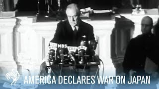 President Franklin D Roosevelt Declares War on Japan Full Speech  War Archives [upl. by Hallvard]