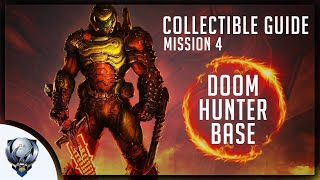 Doom Eternal Mission 4 DOOM HUNTER BASE All Collectibles Upgrades Secret Encounter amp Extra Lives [upl. by Haidedej]